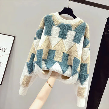 Loose-Fit Thick High Neck Sweater for Women (New Style)