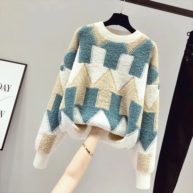 Loose-Fit Thick High Neck Sweater for Women (New Style)