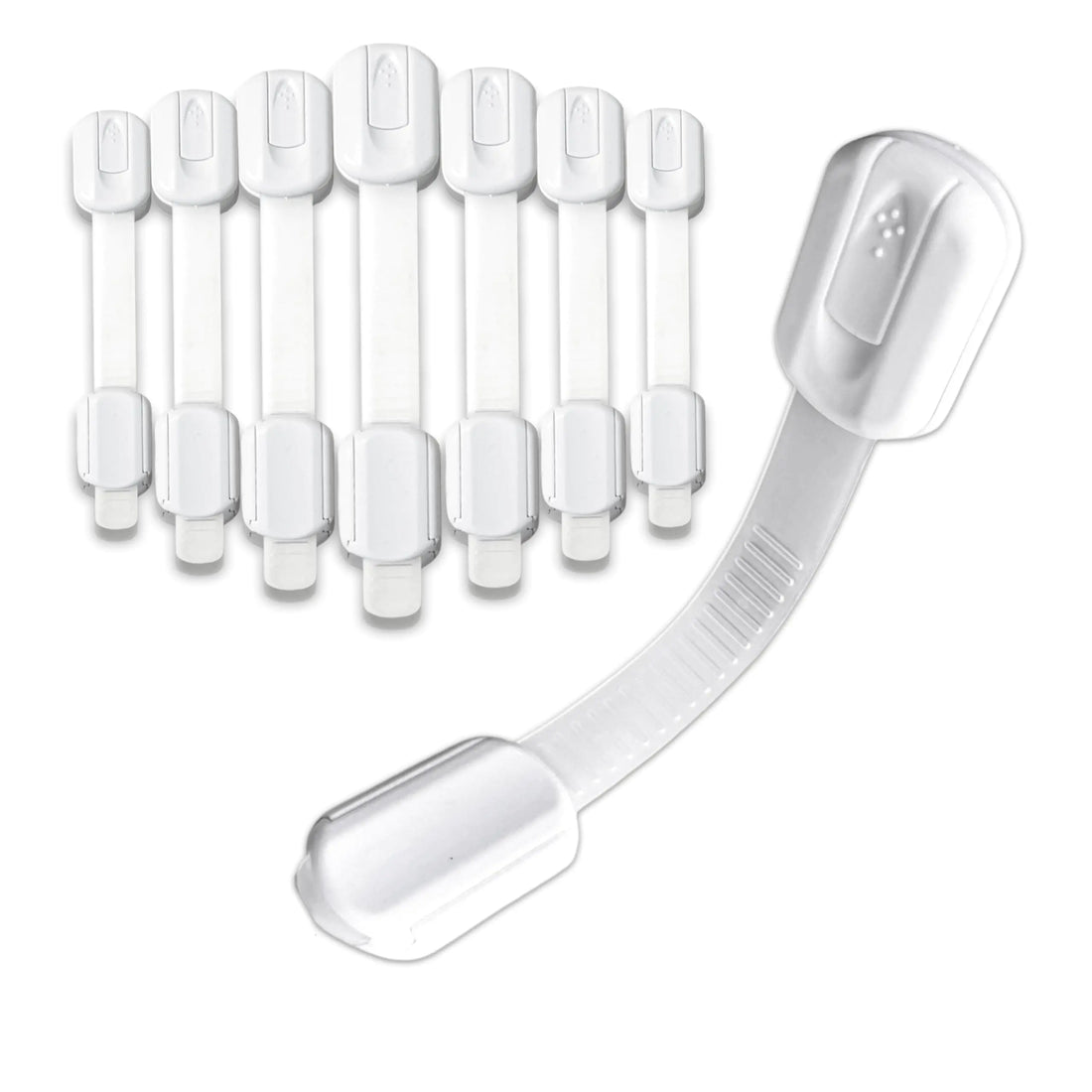 YTDSUP Baby Locks (16-Pack) Child Safety Cabinet Locks Child Safety Drawer Cupboard Oven Refrigerator Adhesive Locks(White)