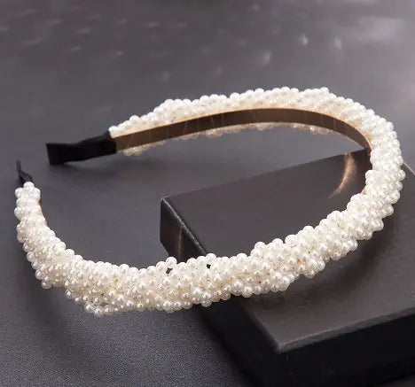 Luxury Baroque Pearl Hairband for Women