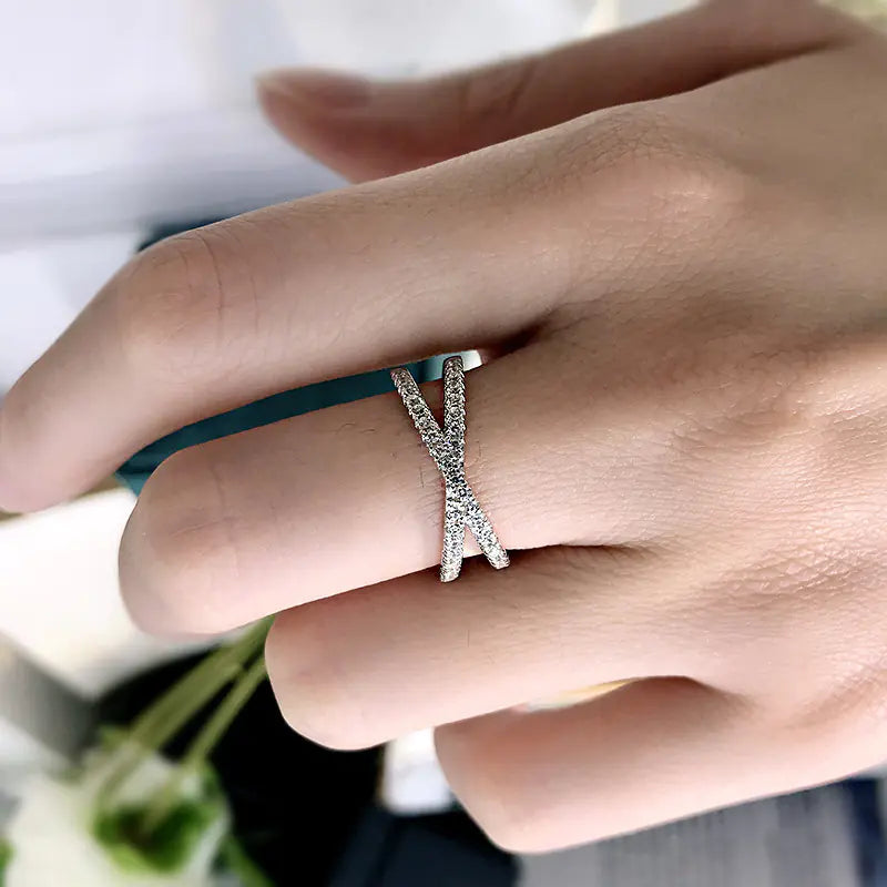S925 Silver Cross Ring for Women