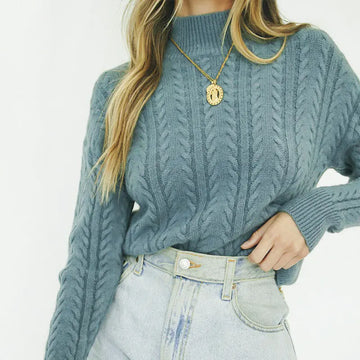 Women's Knit Pullover Sweater for Fall/Winter Collection