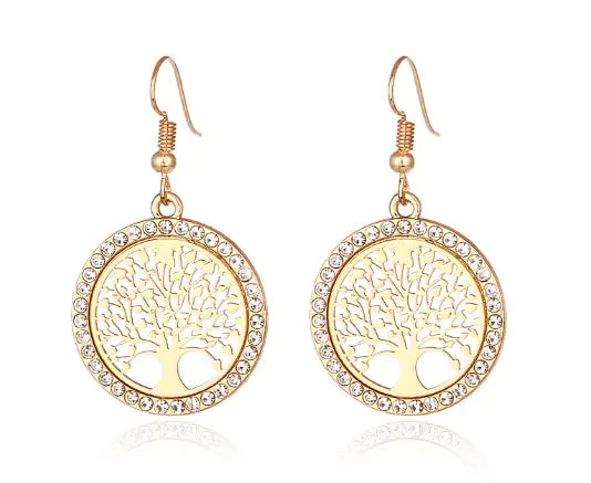 New Life Tree Earrings - Hollow Design for Women