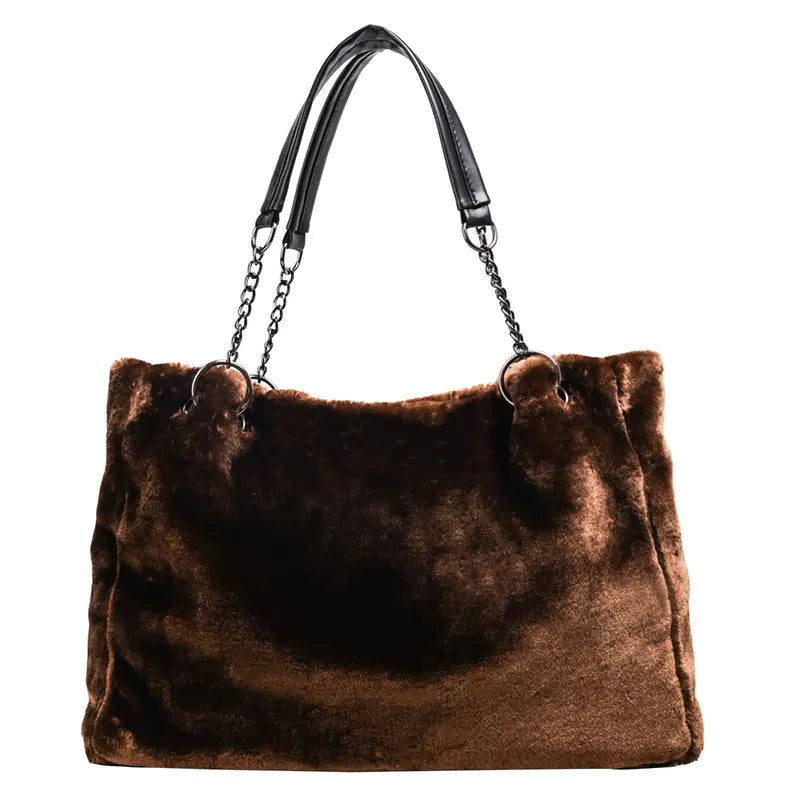 Fashionable Plush Chain Tote Bag for Women (2020)
