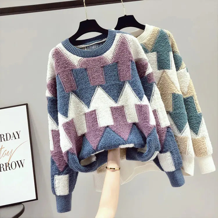 Loose-Fit Thick High Neck Sweater for Women (New Style)