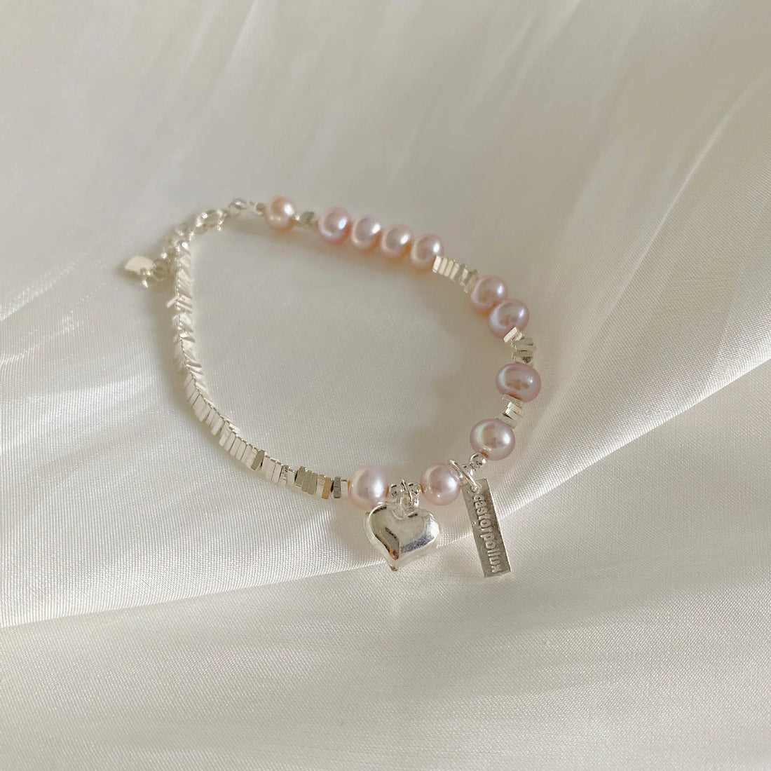 Korean Style Girl Silver Pearl Bracelet