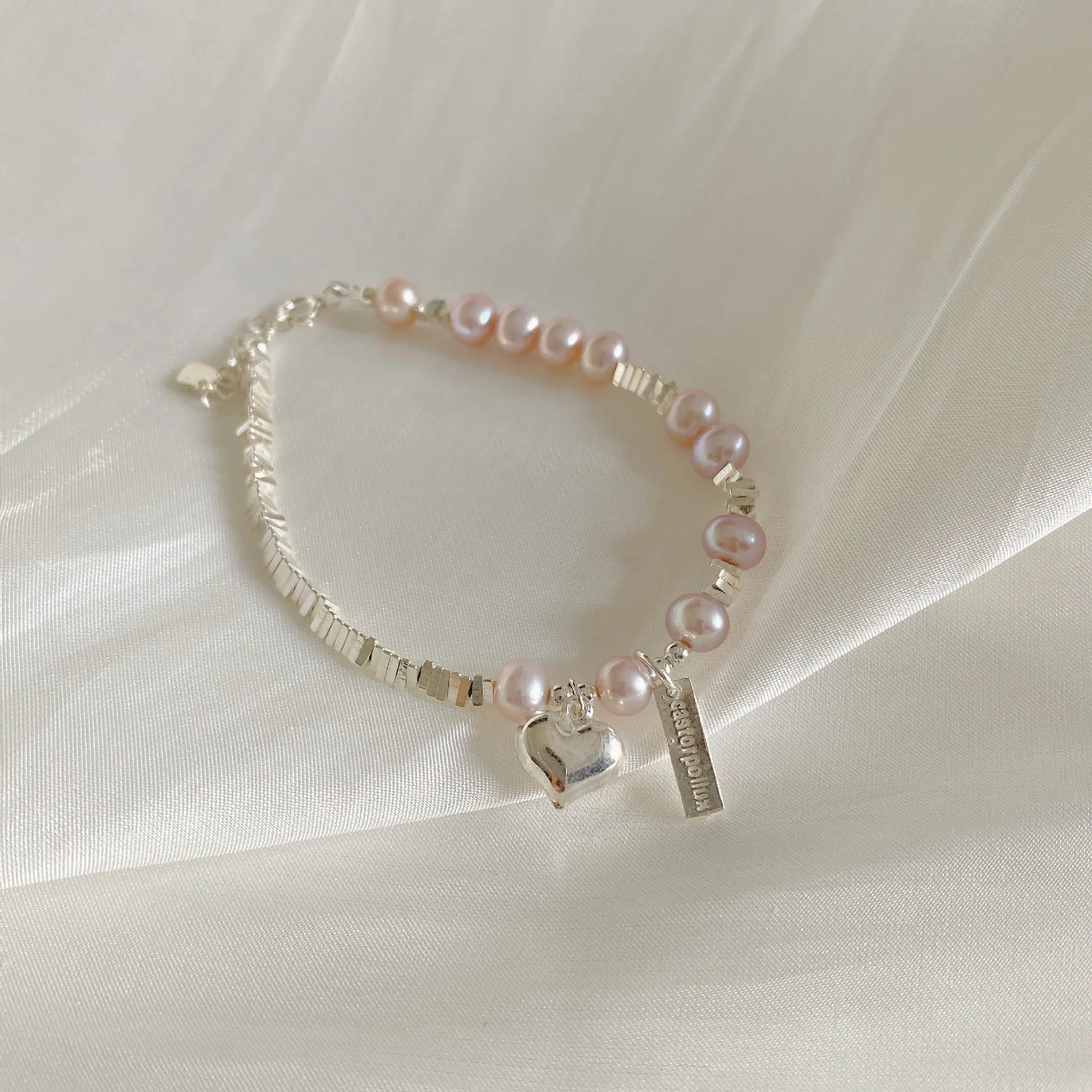 Korean Style Girl Silver Pearl Bracelet