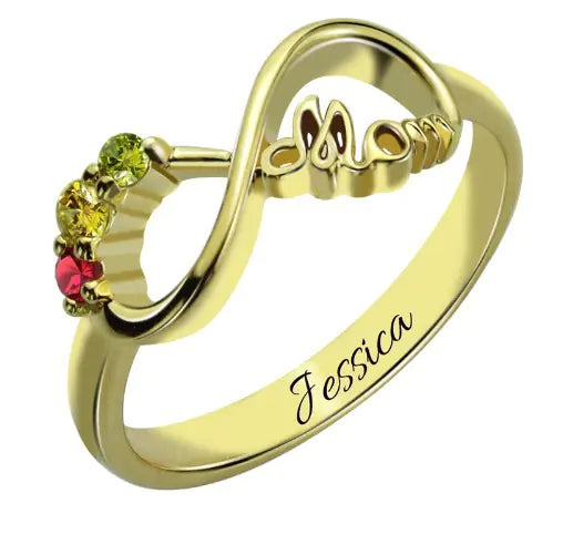 Personalized S925 Silver Infinity Name Ring Jewelry