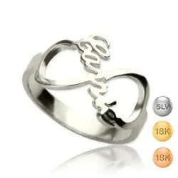 Personalized S925 Silver Infinity Name Ring Jewelry