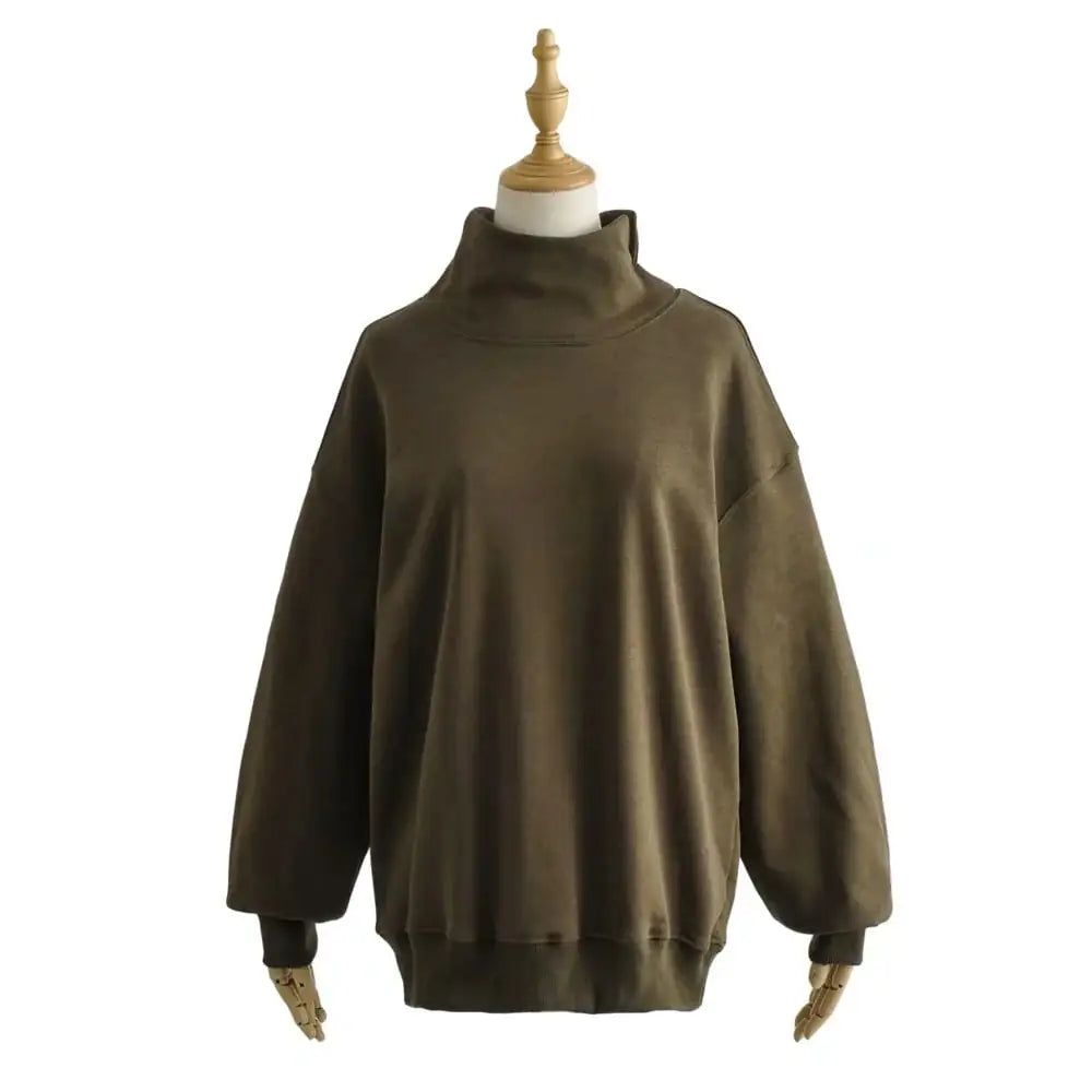 Oversized Solid Color Loose Sweater for Comfort