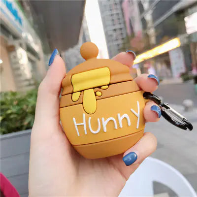 Cute Winnie Pooh Honey Pot AirPods Silicone Case