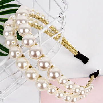 Luxury Baroque Pearl Hairband for Women