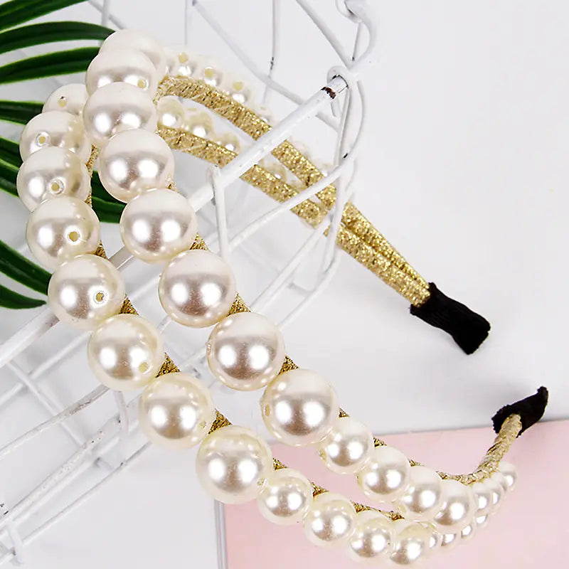 Luxury Baroque Pearl Hairband for Women
