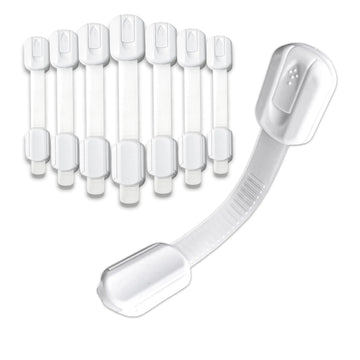 YTDSUP Baby Locks (16-Pack) Child Safety Cabinet Locks Child Safety Drawer Cupboard Oven Refrigerator Adhesive Locks(White)