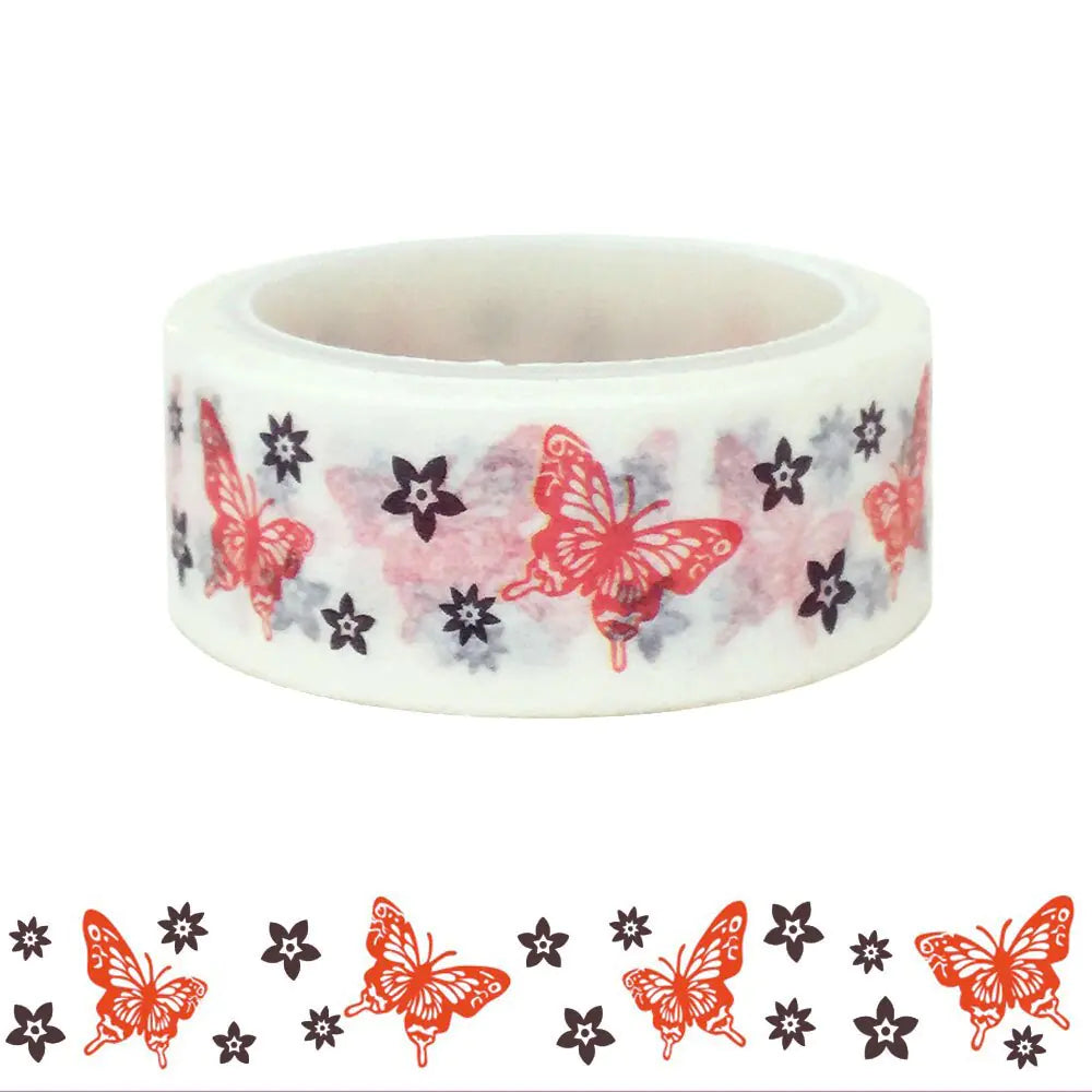 Colorful Butterfly DIY Washi Tape for Journaling