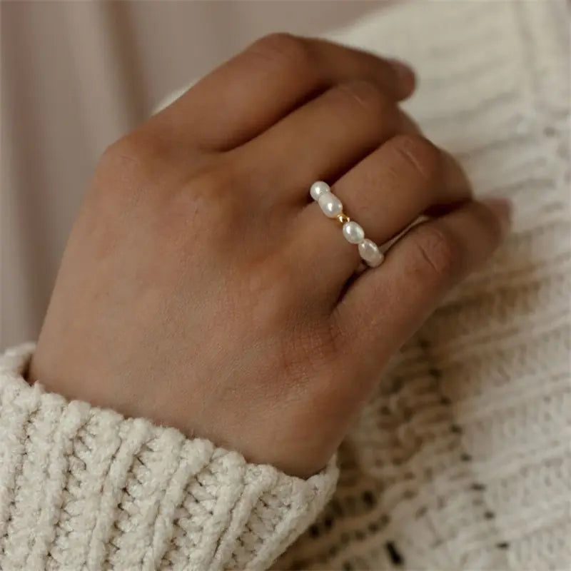 Elegant Simple Fashion Pearl Ring