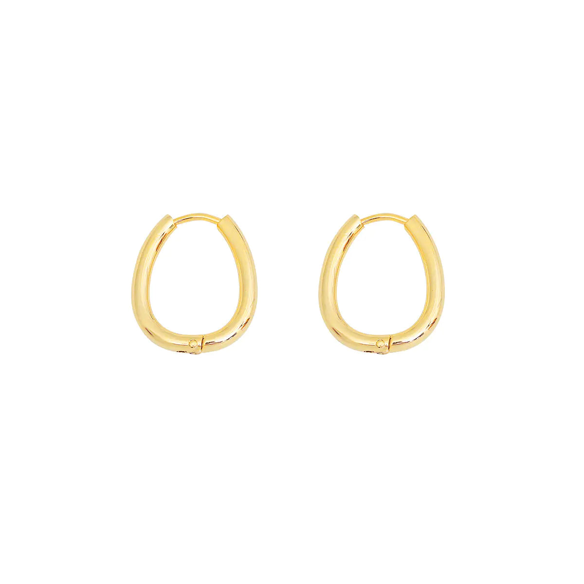 14K Gold Hyacinth Minimalist Oval Earrings for Women