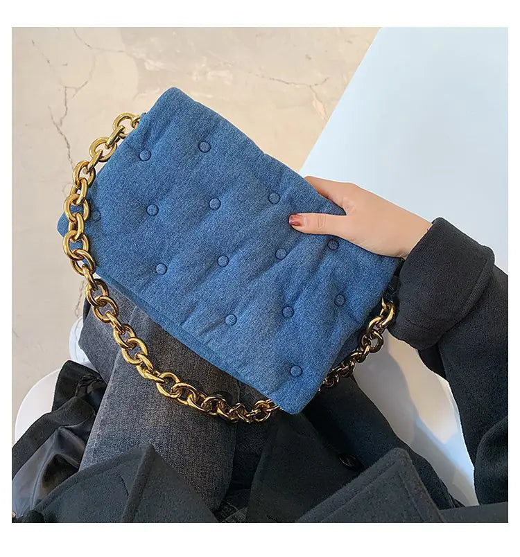 Korean Style Simple Chain Small Square Shoulder Bag