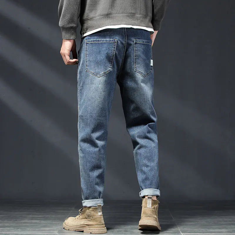 Men's Summer Retro Vintage Loose Fit Straight Leg Jeans