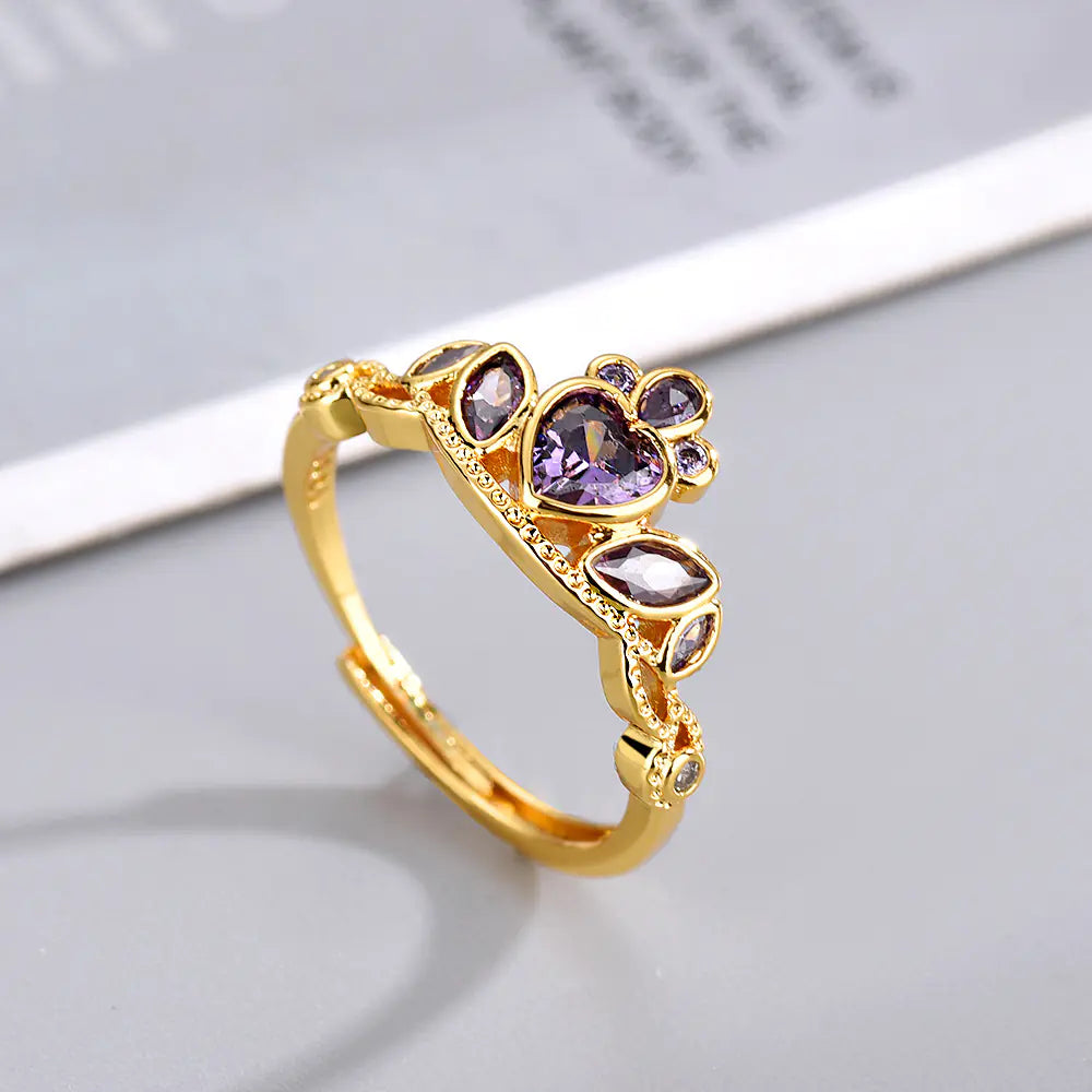 Love Princess Zircon Wind Ring