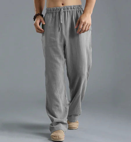 Men's Classic Loose Fit Linen Joggers for Spring Summer