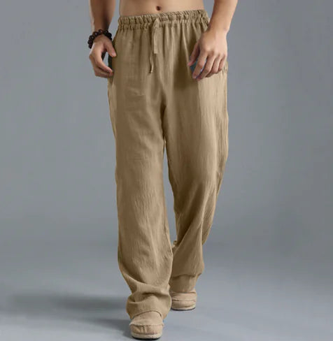 Men's Classic Loose Fit Linen Joggers for Spring Summer