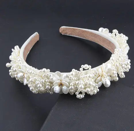 Luxury Baroque Pearl Hairband for Women
