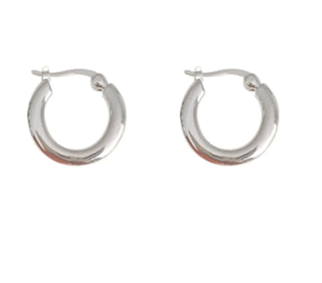 French Circle Earrings - Retro Titanium Steel for Women