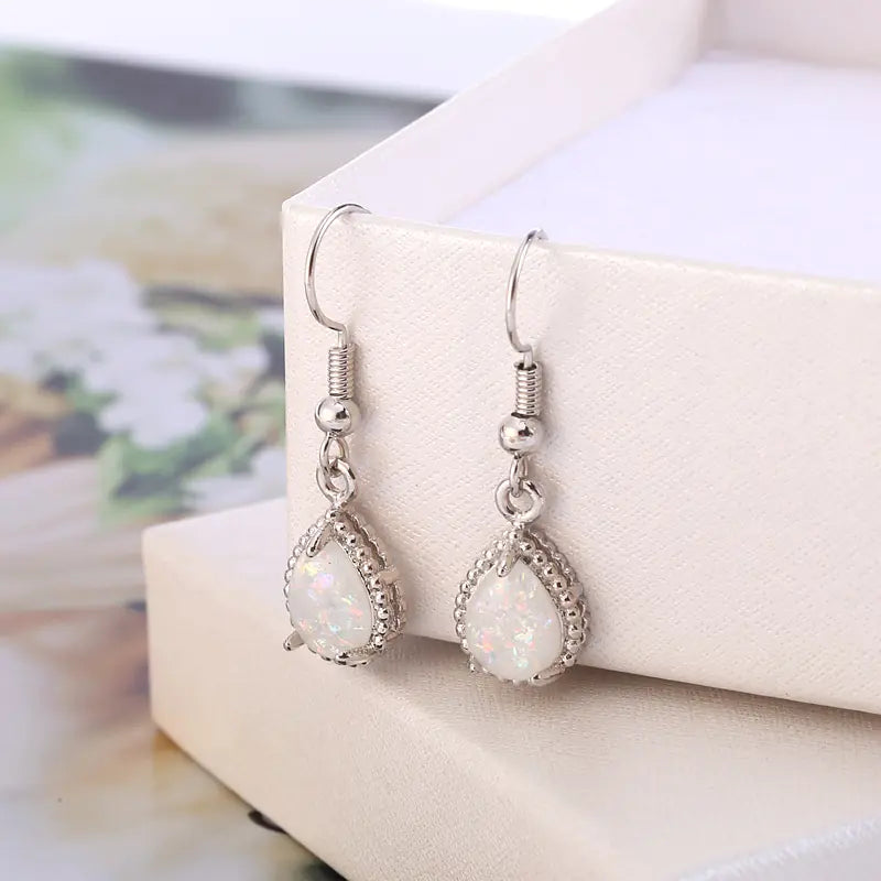 Opal Earrings for Women in Luxury Gift Box