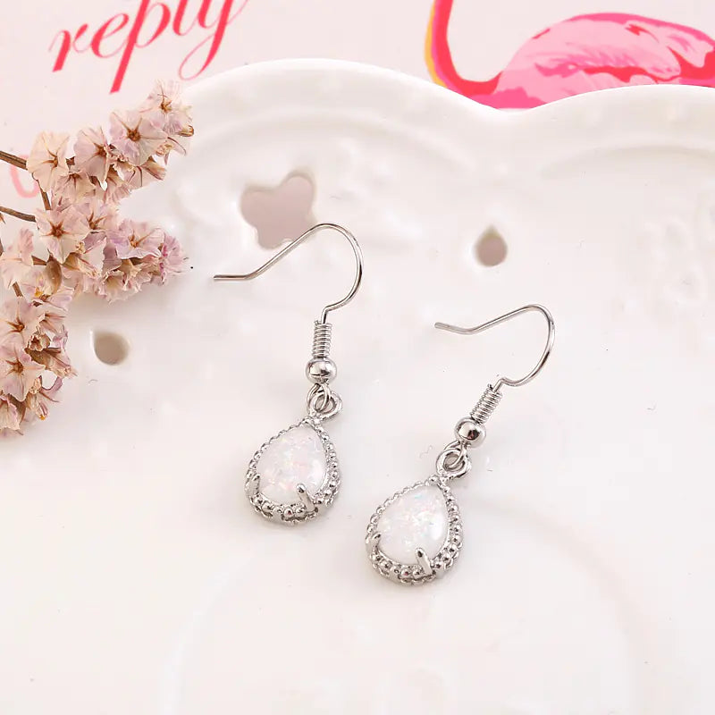 Opal Earrings for Women in Luxury Gift Box