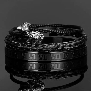 Roman Digital Bracelet with Stainless Steel Wire Rope