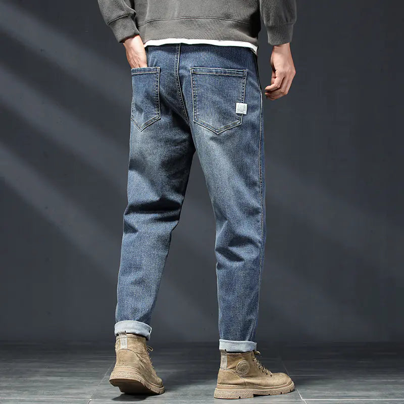 Men's Summer Retro Vintage Loose Fit Straight Leg Jeans