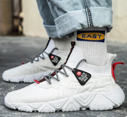 Korean Style Breathable Knit Sneakers for Men