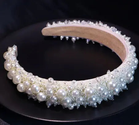 Luxury Baroque Pearl Hairband for Women