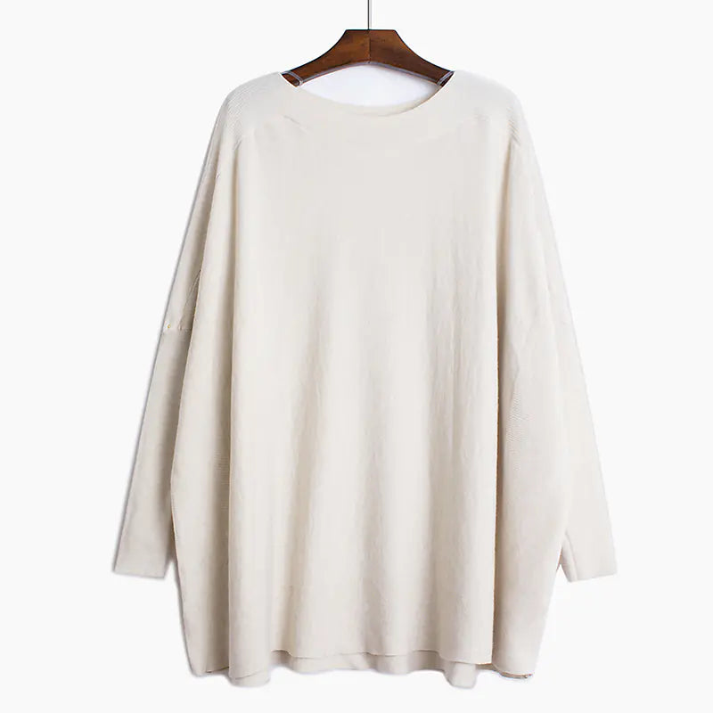 Chic Oversized Turtleneck Knit Sweater for Women