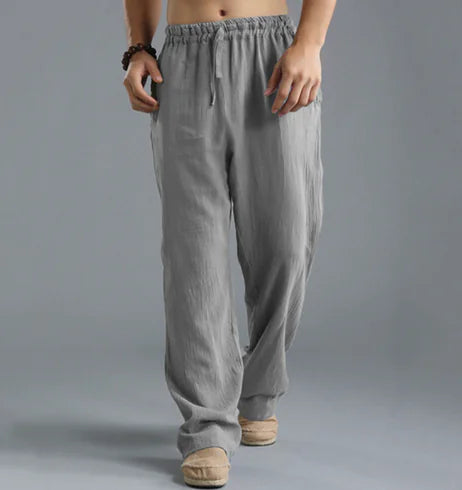 Men's Classic Loose Fit Linen Joggers for Spring Summer