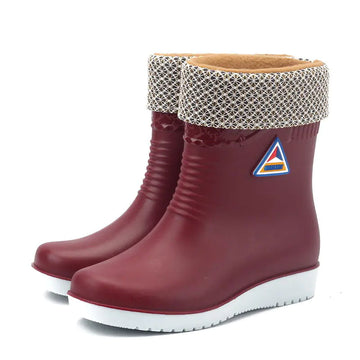 Winter Waterproof Mid-Calf Slip-Resistant Rain Boots