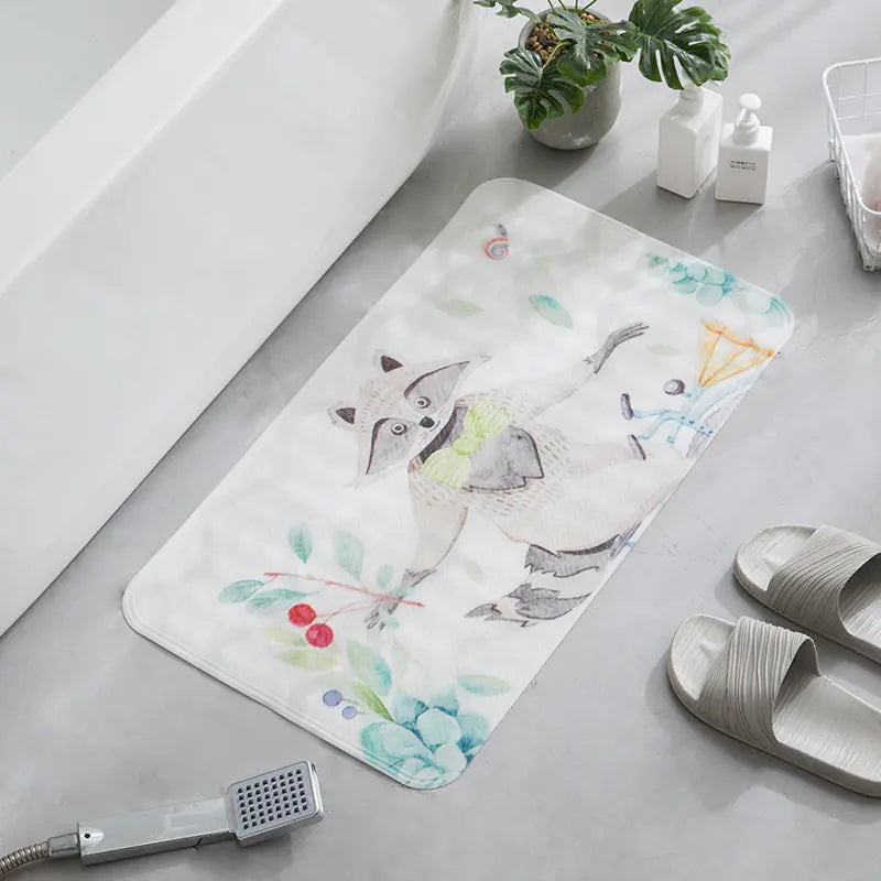 Cartoon Non-Slip Bath Mat for Kids - Waterproof Design