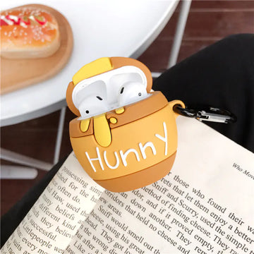 Cute Winnie Pooh Honey Pot AirPods Silicone Case