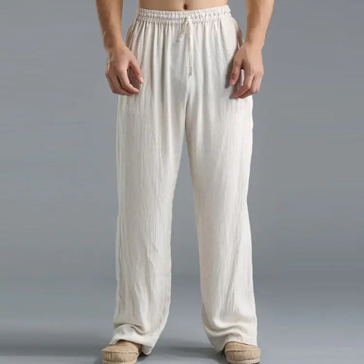 Men's Classic Loose Fit Linen Joggers for Spring Summer