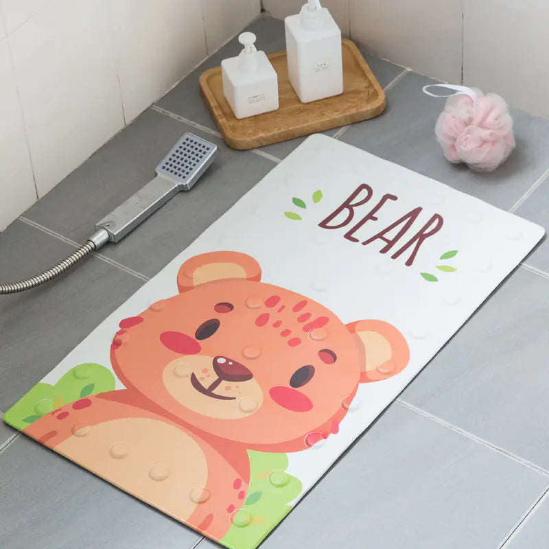 Cartoon Non-Slip Bath Mat for Kids - Waterproof Design