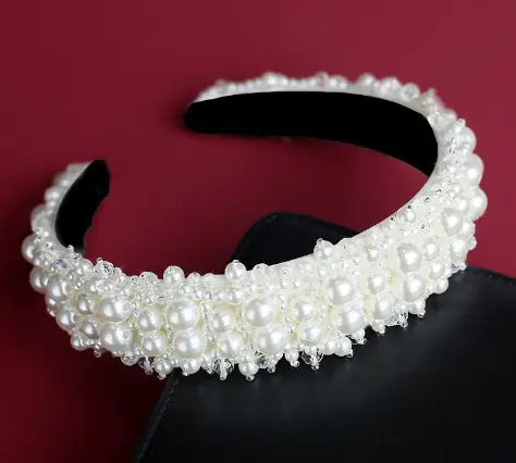 Luxury Baroque Pearl Hairband for Women