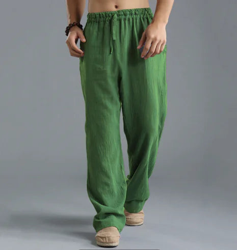 Men's Classic Loose Fit Linen Joggers for Spring Summer