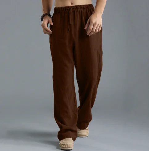 Men's Classic Loose Fit Linen Joggers for Spring Summer
